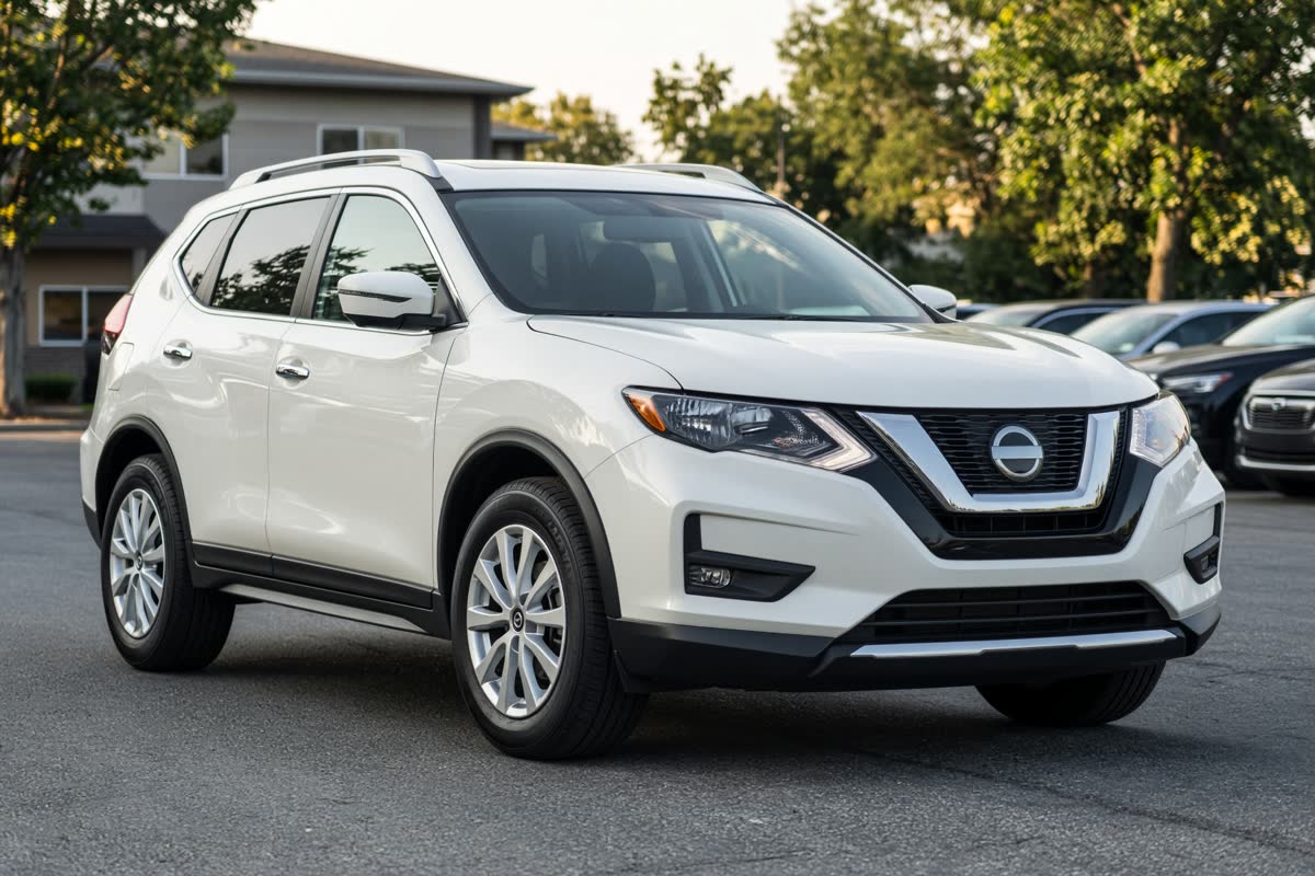 2020 Nissan Rogue SV in pearl white